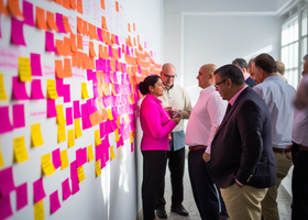 Collaborative Teamwork in a Colorful Brainstorming Session.png